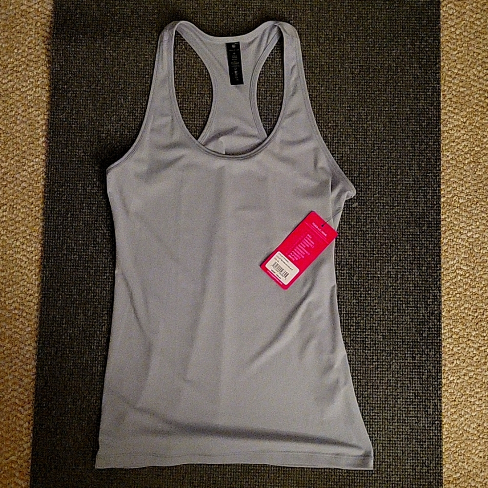 Yoga top in silver,  yoga-lic-ious, XL